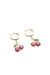 Nereze | Gold Plated Dangling Cherry Earrings