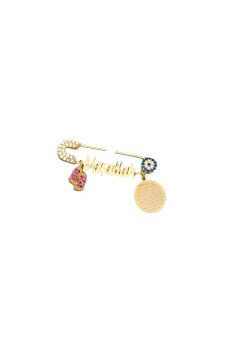 Nereze | Islamic Motivated Mashallah with Nazar Evil Eye Detail Pink Pedicure Baby Pin