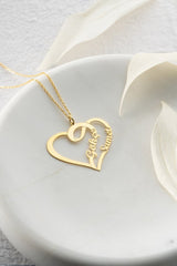 Nereze | Personalized Heart Name Necklace