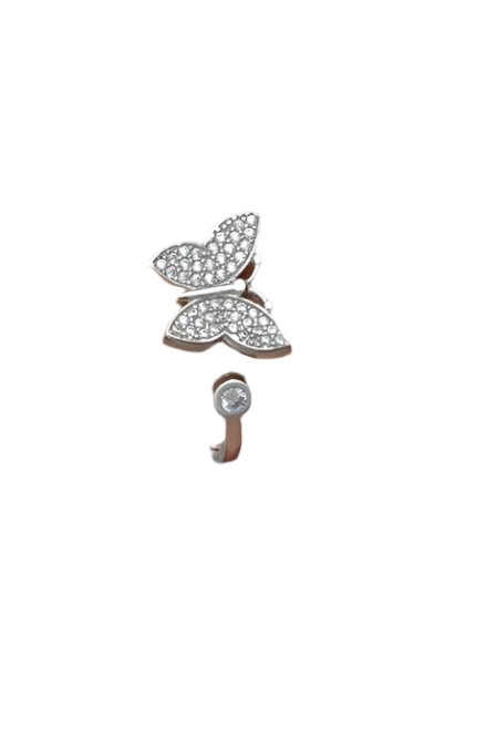 Nereze | Rhodium Butterfly Adjustable Size Ring