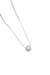 Nereze | Rhodium Plated Minimal 5mm Solitaire Necklace