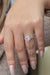 Nereze | Rhodium Plated Women's Silver Ring with Pink Stone Heart