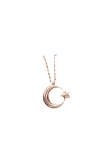 Nereze | Rose Plain Crescent Necklace