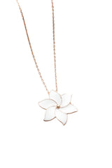 Nereze | White Enameled Wind Rose Necklace