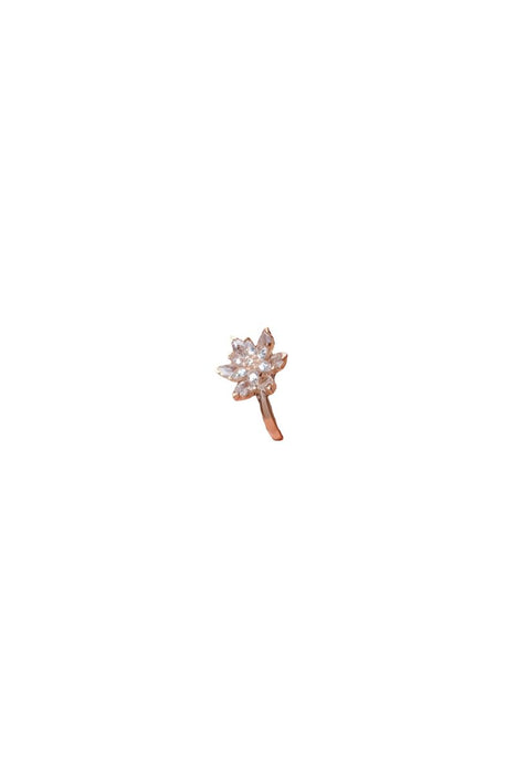 Nereze | White Stone Lotus Flower Adjustable Size Ring