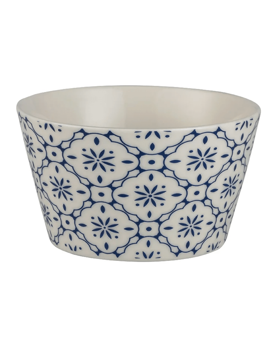 New Bone Ceramic 2 - Piece Bowl Set - Blue & White Design - TryAladdin