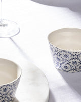 New Bone Ceramic 2 - Piece Bowl Set - Blue & White Design - TryAladdin
