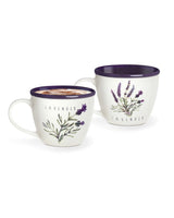 New Bone China 2 - Piece Cup Set - Lavender Jardin Design - TryAladdin