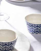 New Bone China 2 - Piece Serving Bowls - Elegant Blue & White - TryAladdin