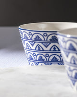 New Bone China 2 - Piece Serving Bowls - Elegant Blue & White - TryAladdin