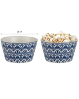 New Bone China 2 - Piece Serving Bowls - Elegant Blue & White - TryAladdin