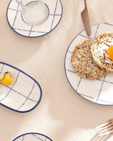 New Bone China 26 - Piece Breakfast Set - Azurine Blue & White - TryAladdin