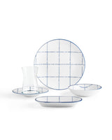 New Bone China 26 - Piece Breakfast Set - Azurine Blue & White - TryAladdin