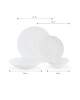 New Bone China 6 - Person Dinner Set - Timeless Elegance - TryAladdin