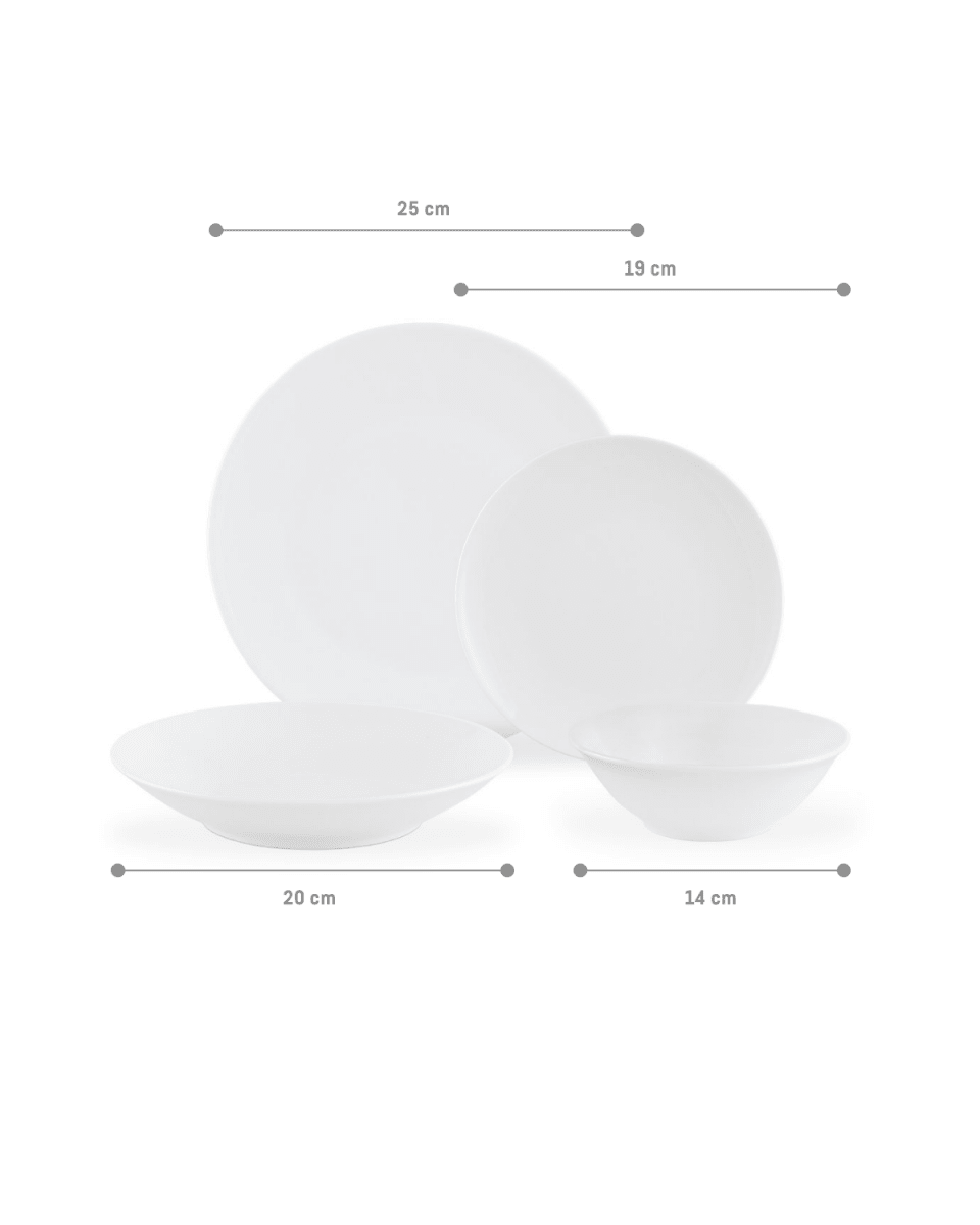 New Bone China 6 - Person Dinner Set - Timeless Elegance - TryAladdin