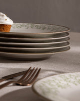 New Bone China 6 - Piece Dessert Plate Set - Elegant Design - TryAladdin