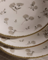 New Bone China 6 - Piece Dessert Plate Set - Fleur Floral Design - TryAladdin