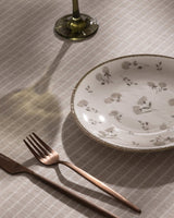 New Bone China 6 - Piece Dessert Plate Set - Fleur Floral Design - TryAladdin