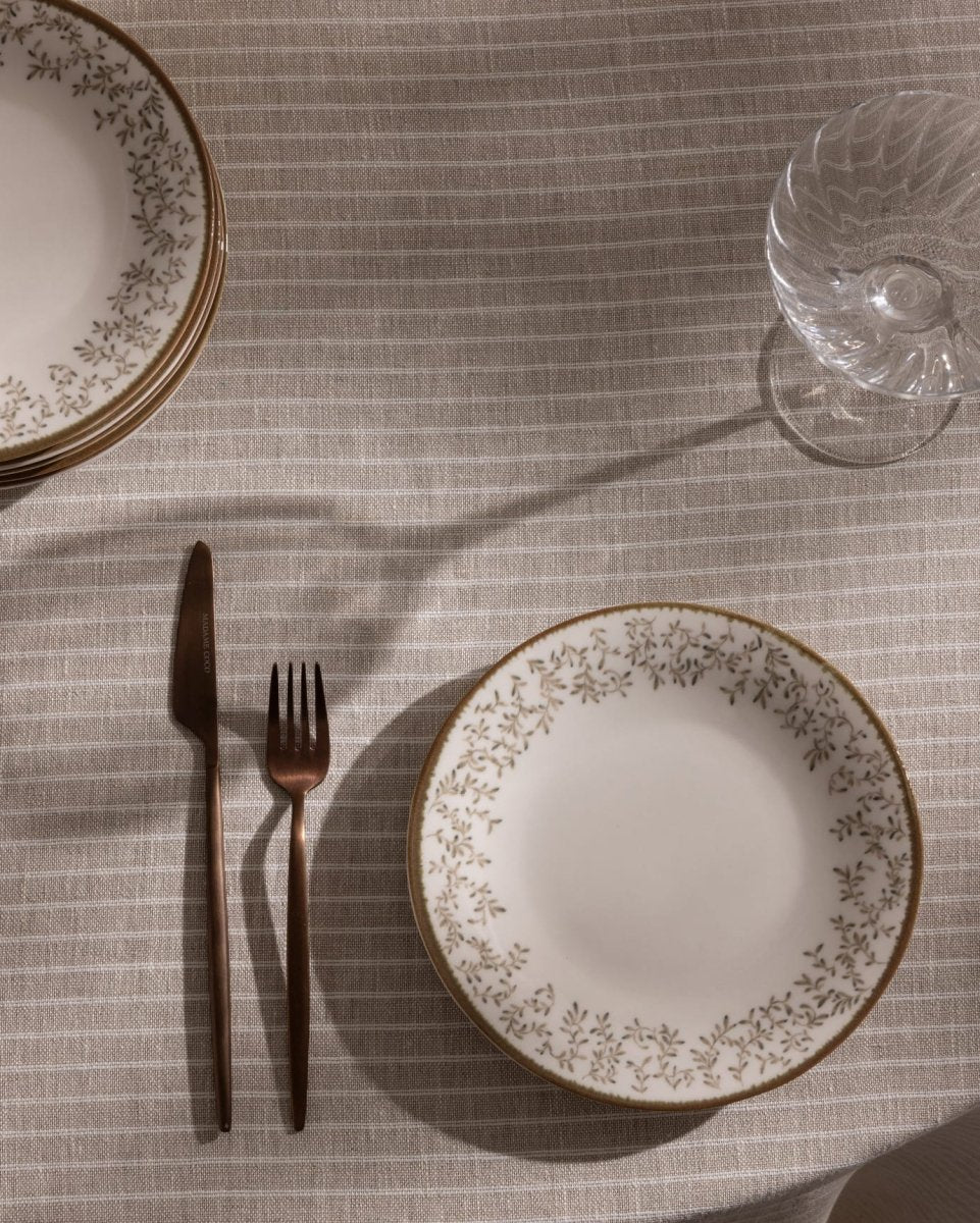 New Bone China 6 - Piece Dessert Plate Set - Modern Minimalist - TryAladdin