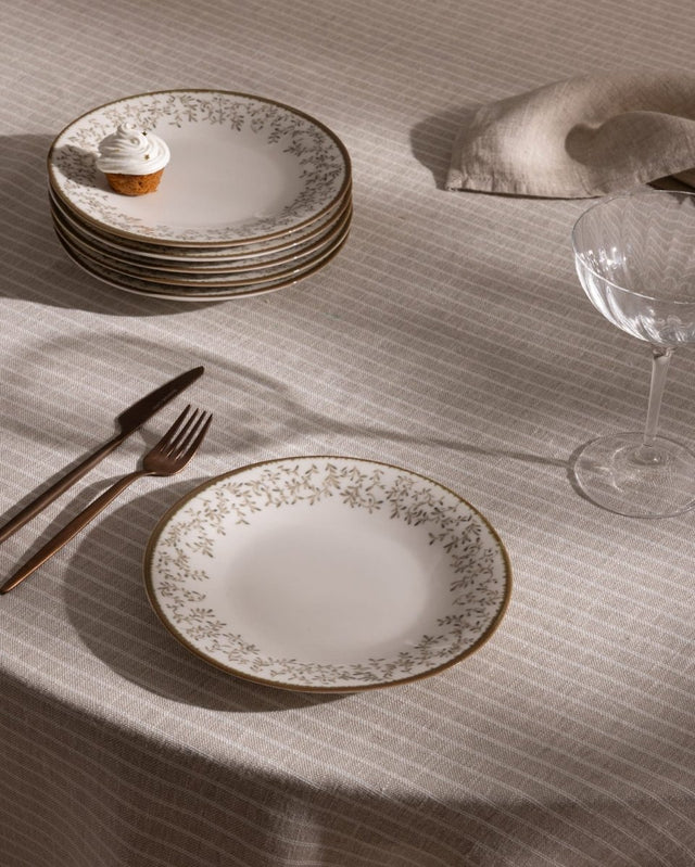 New Bone China 6 - Piece Dessert Plate Set - Modern Minimalist - TryAladdin