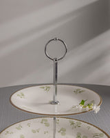 New Bone China 7 - Piece Biscuit Serving Set - Elegant Fleur Design - TryAladdin