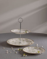 New Bone China 7 - Piece Biscuit Serving Set - Elegant Fleur Design - TryAladdin