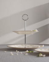 New Bone China 7 - Piece Biscuit Serving Set - Elegant Fleur Design - TryAladdin