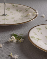 New Bone China 7 - Piece Biscuit Serving Set - Elegant Fleur Design - TryAladdin