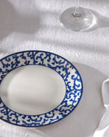 New Bone China Dessert Plate - Reve Bleu Bliss Blue & White Pattern - TryAladdin