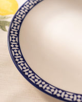 New Bone China Dessert Plate - Rêve Bleu Motif for Sophisticated Tables - TryAladdin