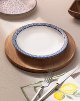 New Bone China Dessert Plate - Rêve Bleu Motif for Sophisticated Tables - TryAladdin