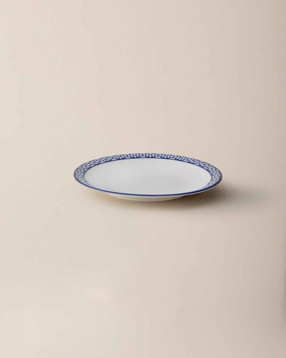 New Bone China Dessert Plate - Rêve Bleu Motif for Sophisticated Tables - TryAladdin