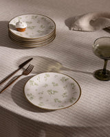New Bone China Dessert Plate Set - Fleur Floral Pattern - TryAladdin