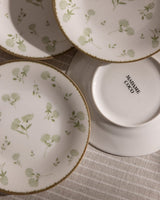 New Bone China Dessert Plate Set - Fleur Floral Pattern - TryAladdin