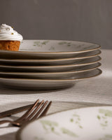 New Bone China Dessert Plate Set - Fleur Floral Pattern - TryAladdin