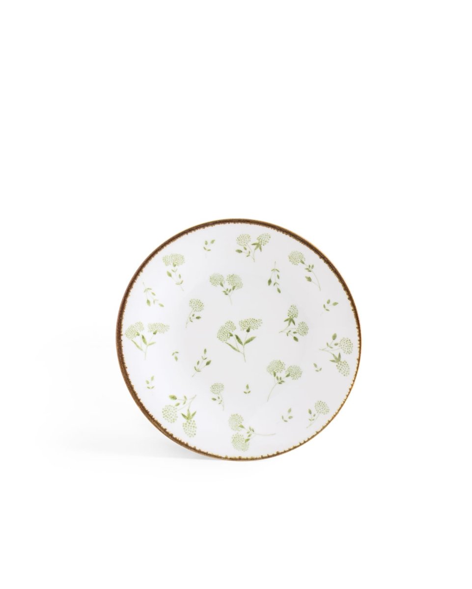 New Bone China Dessert Plate Set - Fleur Floral Pattern - TryAladdin