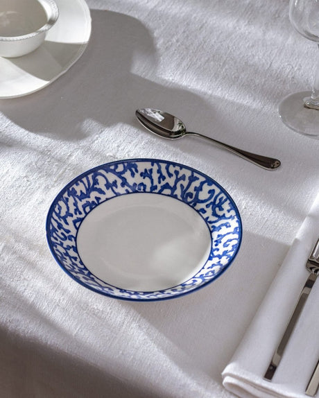 New Bone China Dinner Plate - Reve Bleu Bliss Blue & White - TryAladdin