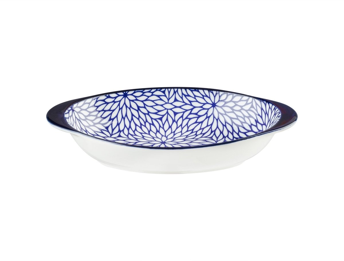 New Bone China Handled Accent Plate - Rêve Bleu Collection - TryAladdin