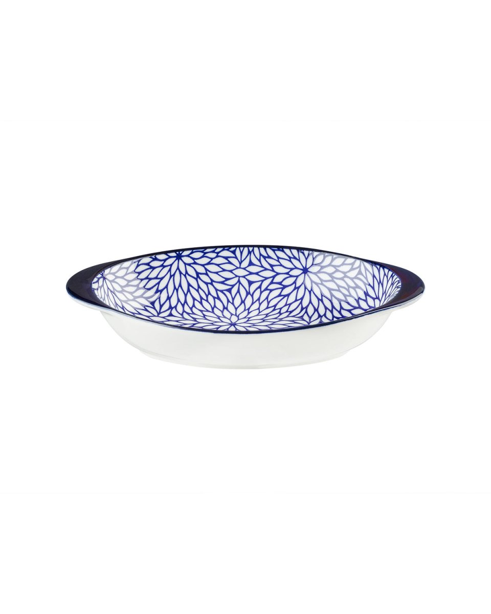 New Bone China Handled Accent Plate - Rêve Bleu Collection - TryAladdin