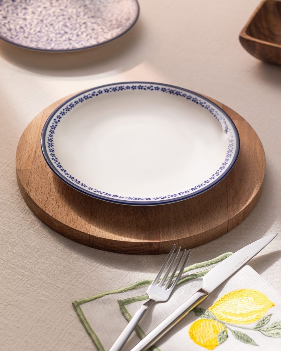 New Bone China Pasta Plate - Rêve Bleu Joie Design - TryAladdin