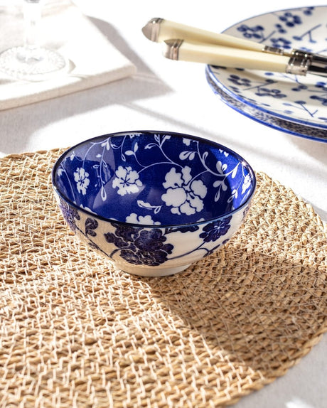 New Bone China Serving Bowl - Rêve Bleu Rennes Blue Dream - TryAladdin