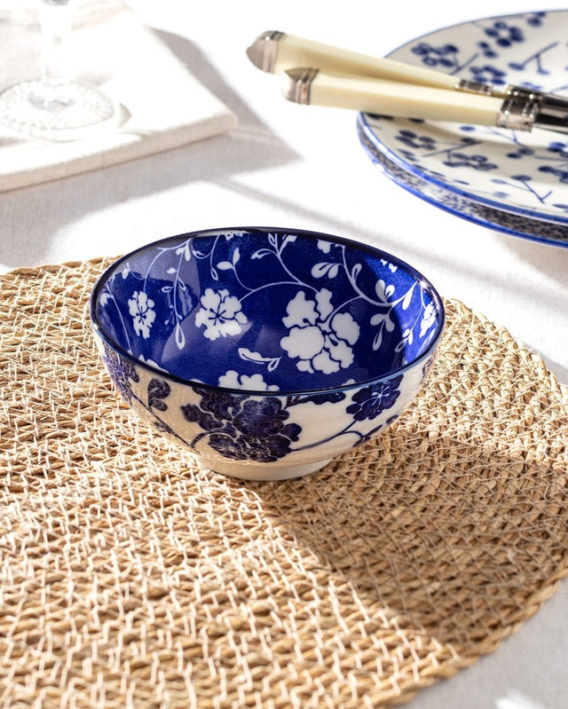 New Bone China Serving Bowl - Rêve Bleu Rennes Blue Dream - TryAladdin