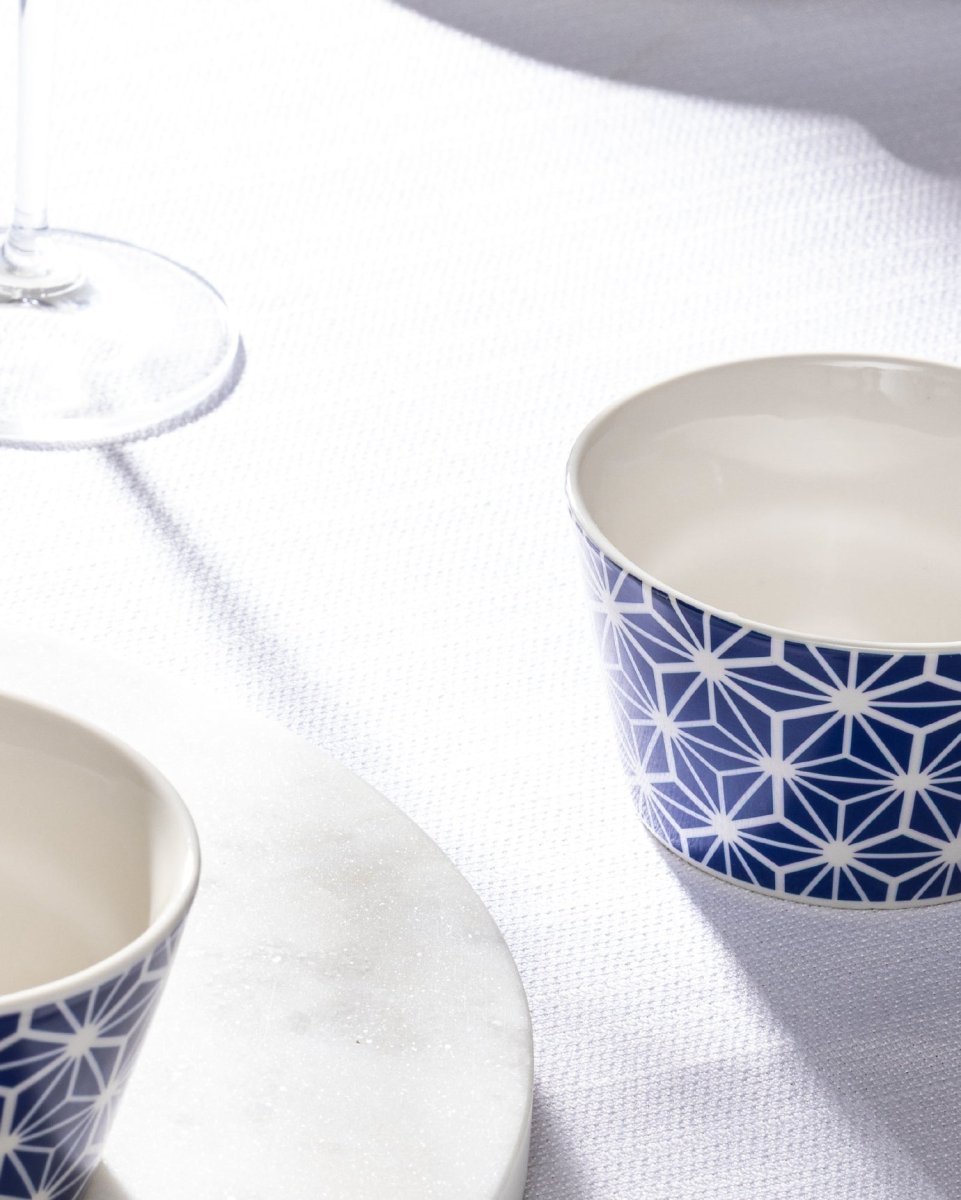 New Bone Porcelain 2 - Piece Bowl Set - Sandy Design - TryAladdin