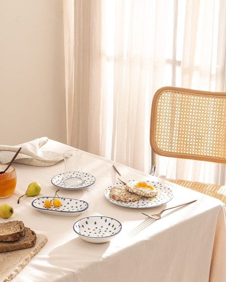 New Bone Porcelain 26 - Piece Breakfast Set - Bleunay Collection Design - TryAladdin