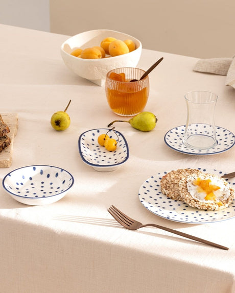 New Bone Porcelain 26 - Piece Breakfast Set - Bleunay Collection Design - TryAladdin