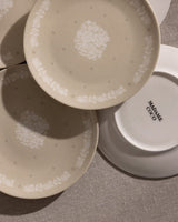 New Bone Porcelain Dessert Plate Set - Elegant Brigitte Design - TryAladdin