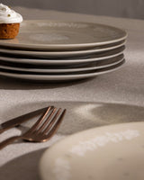 New Bone Porcelain Dessert Plate Set - Elegant Brigitte Design - TryAladdin