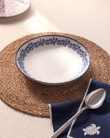 New Bone Porcelain Dinner Plate - Rêve Bleu Crown Pattern - TryAladdin