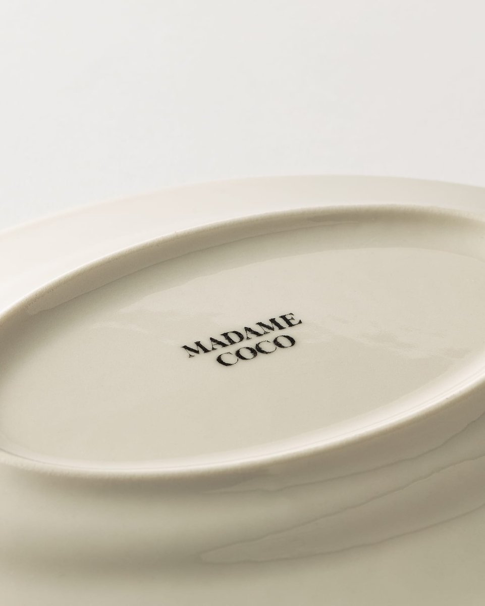 New Bone Porcelain Oval Serving Plate - Modern Minimalist - TryAladdin