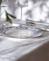 New Bone Porcelain Serving Plate - Elegant Rêve Bleu Celeste Pattern - TryAladdin